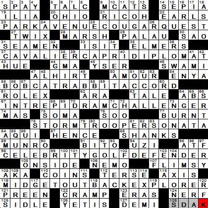 rolex competitor crossword.